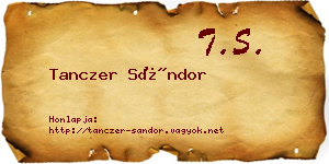 Tanczer Sándor névjegykártya